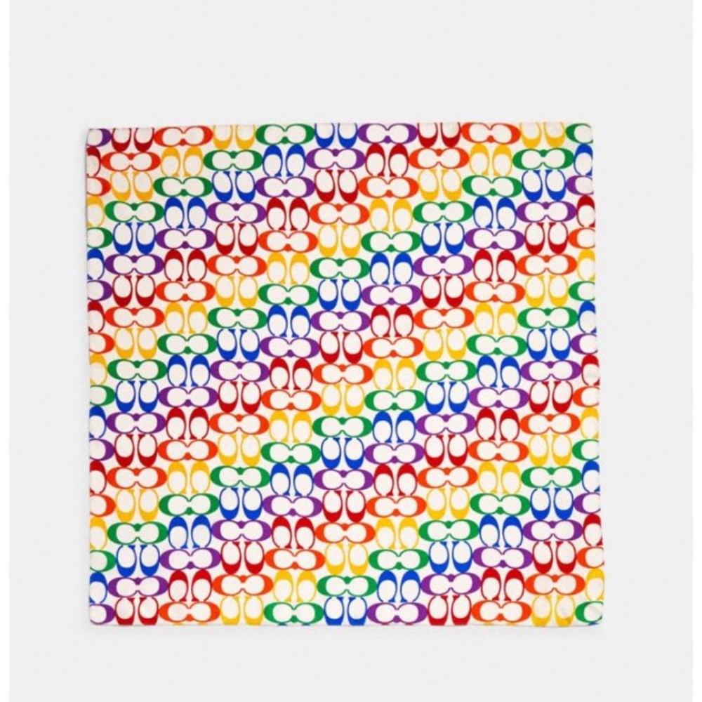 Coach Pride Rainbow Scarf Bandana NWT - Picture 3 of 6